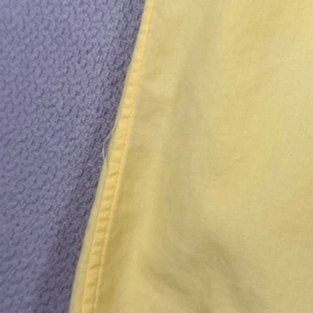 Ralph Lauren Blake Short Sleeve Button Down Large Mens Yellow Cotton Shirt